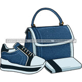 Purse Bag Shoes High Heels Glamour Luxury Fashion Shine SVG Clipart Vector Cutting Files