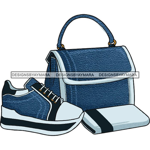 Purse Bag Shoes High Heels Glamour Luxury Fashion Shine SVG Clipart Vector Cutting Files