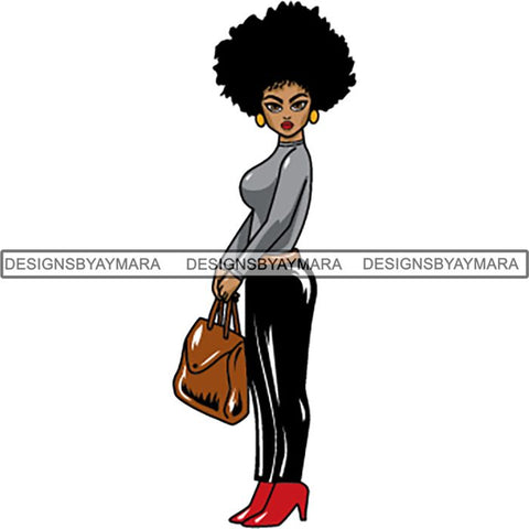 Afro Lola Boss Lady Quotes SVG Cutting Files For Silhouette Cricut and More
