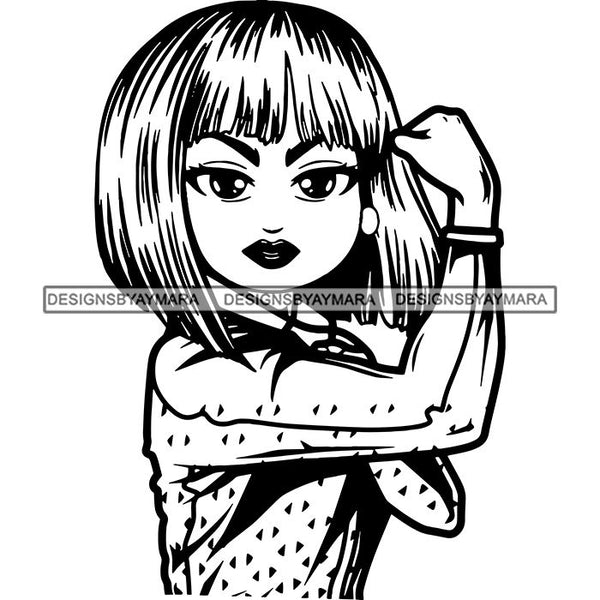 Afro Strong Classy Lola Flexing Believe in Yourself .SVG Cutting Files For Silhouette and Cricut and More!