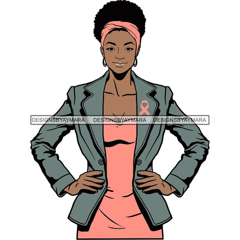 Strong Afro Woman SVG Cancer Survivor Cutting Files For Silhouette Cricut and More