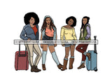 Ladies Trip Flight Getaway PNG Files For Print Not For Cutting