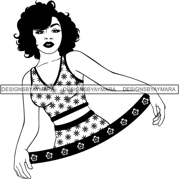 Afro Latina Woman SVG Cutting Files For Silhouette Cricut and More