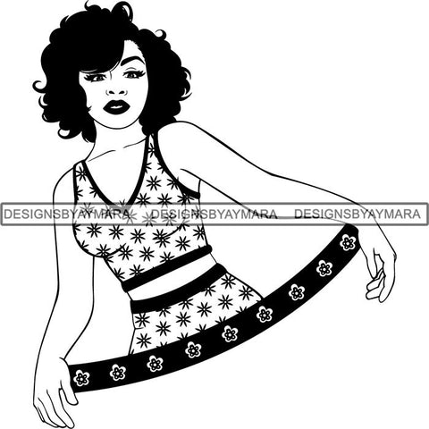 Afro Latina Woman SVG Cutting Files For Silhouette Cricut and More