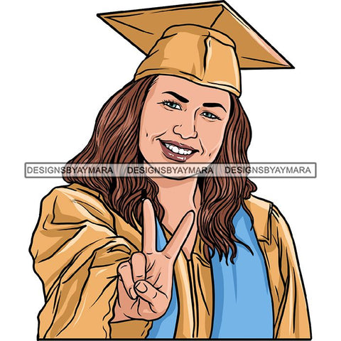Graduation Achievement Hard Work Diploma Success Robe Cap Certificate College SVG Cutting Files