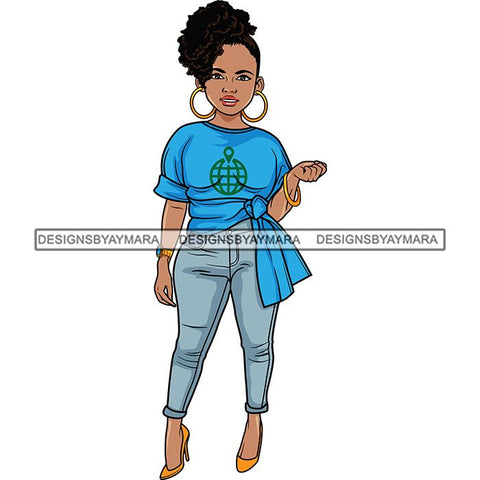 Afro Lola Boss Confident Classy Lady SVG Cutting Files For Silhouette Cricut and More