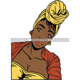 Afro Woman SVG Turban Head Wrap Cutting Files For Silhouette Cricut and More