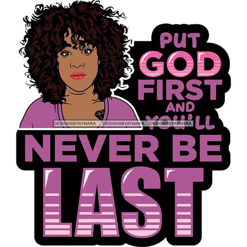 Afro Woman God Lord Life Quotes SVG Cutting Files For Silhouette and Cricut and More!