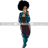 Afro Lola Boss Lady Quotes SVG Cutting Files For Silhouette Cricut and More