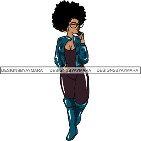 Afro Lola Boss Lady Quotes SVG Cutting Files For Silhouette Cricut and More