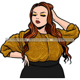 Attractive BBW Nubian Melanin Popping Beautiful African American Big Woman SVG Cutting Files