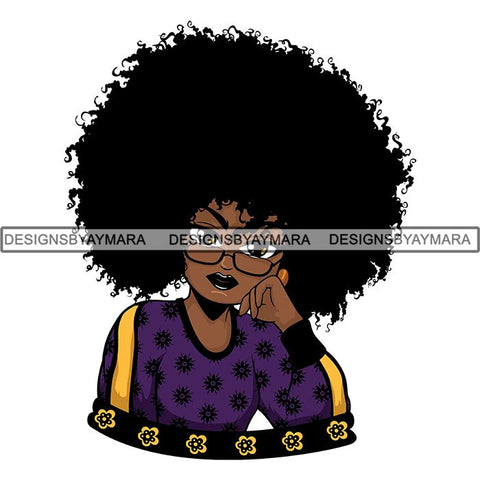 Afro Lola Boss Lady Quotes SVG Cutting Files For Silhouette Cricut and More