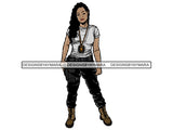 Military Woman USA Proud Melanin PNG Files For Print Not For Cutting