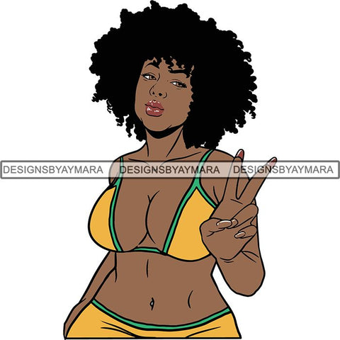 Afro Independent Successful Woman SVG Cutting Files For Silhouette Cricut and More