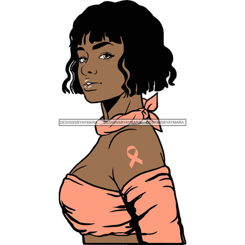 Strong Afro Woman SVG Cancer Survivor Cutting Files For Silhouette Cricut and More