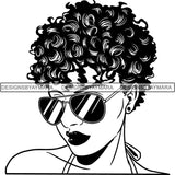 Afro Latin Woman SVG Curly Hairstyle Cutting Files For Silhouette Cricut and More