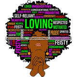 Afro Succesful Woman Hair Quotes Black Lives Matter Proud Roots Nubian Melanin SVG Cut Files