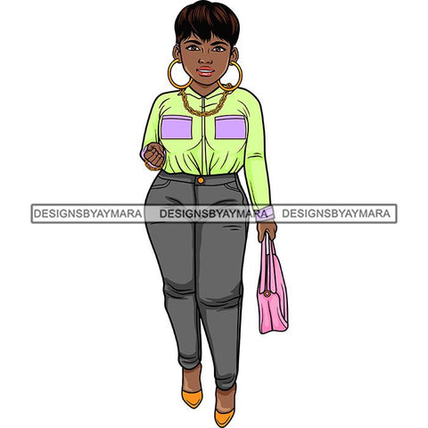 Afro Lola Classy Fashion Lady Glamour Businesswoman .SVG Cutting Files For Silhouette Cricut and More!