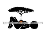 Sensual African Erotic Goddess Safari Savanna Africa Exotic Nature SVG Cutting Files.