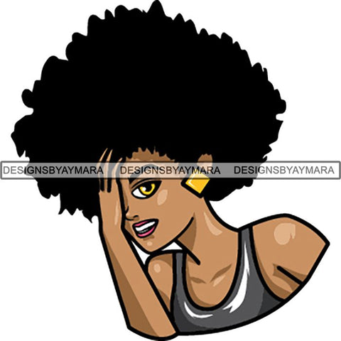 Afro Melanin Popping Lola Kinky Hair God Quotes SVG Cutting Files For Silhouette Cricut and More