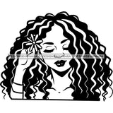 Ebony Afro Woman Nubian Melanin Brown Skin Makeup Model Glasses Accesories SVG Cut Files