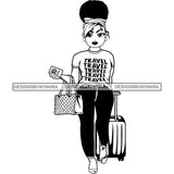 Lola Travel Vacation Getaway Black Proud Woman Traveling .SVG Cutting Files For Silhouette and Cricut and More!