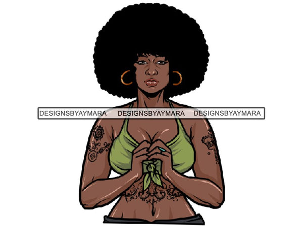 Tattoo Nubian Goddess PNG Files For Print Not For Cutting