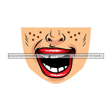 Funny Half Face Cute Designs For Mask Virus Protection SVG Cutting Files