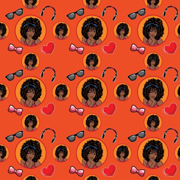 Fashion Lady Seamless Pattern Abstract Decorative Background Vector Designs SVG Files For Cutting and More!