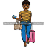Lola Travel Vacation Getaway Black Proud Woman Traveling .SVG Cutting Files For Silhouette and Cricut and More!