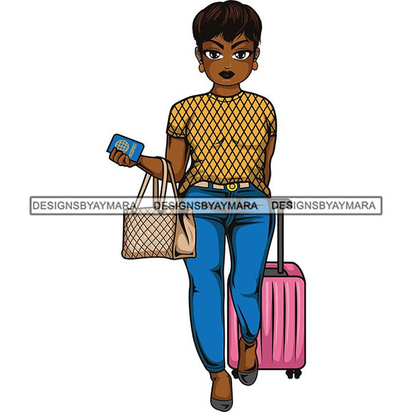 Lola Travel Vacation Getaway Black Proud Woman Traveling .SVG Cutting Files For Silhouette and Cricut and More!