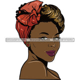 Beautiful Woman Turban Head Wrap Hairstyle SVG Files For Cutting and More!