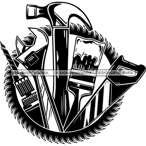 Wrench Hammer Screwdriver Repair Fix Handyman Hardware Tool Work  SVG Cutting Files