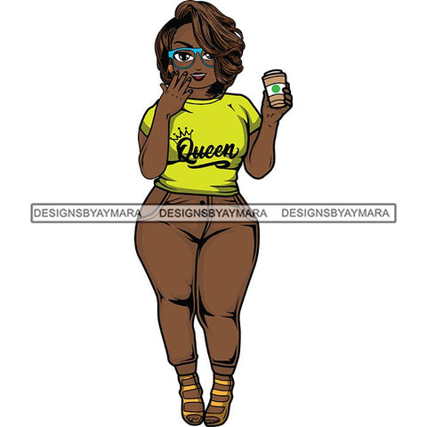 Lola Afro Beautiful Black Proud Woman Like Coffee .SVG Cutting Files For Silhouette and Cricut and More!