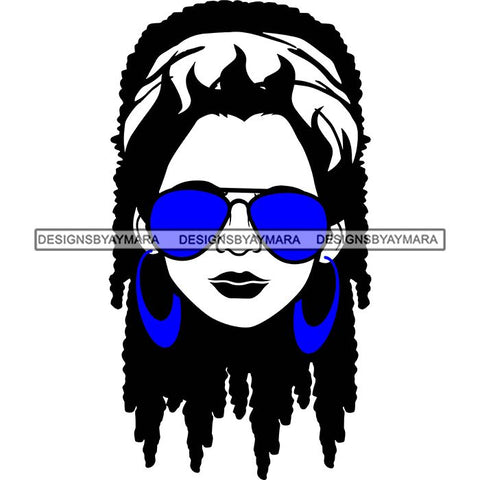 Afro Lola Boss Lady Dope Diva Glamour Wearing Glasses Accesories .SVG Cut Files
