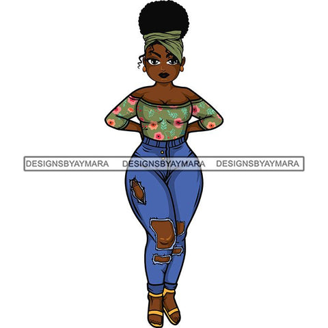 Afro Lola Sassy Exotic Curvy Thick Goddess .SVG Cutting Files For Silhouette and Cricut and More!
