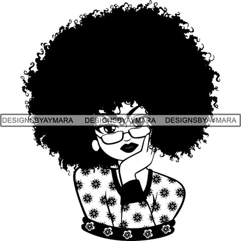 Afro Lola Boss Lady Quotes SVG Cutting Files For Silhouette Cricut and More