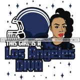 Los Angeles Diva Football Team SVG Cutting Files For Silhouette Cricut and More