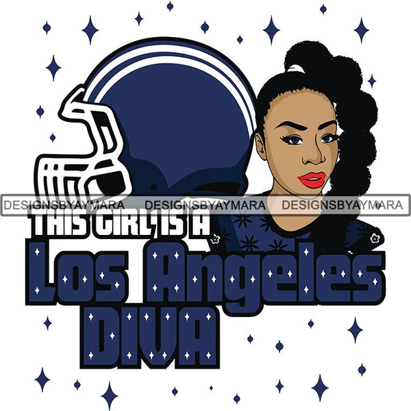 Los Angeles Diva Football Team SVG Cutting Files For Silhouette Cricut and More