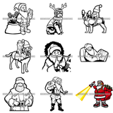 Mega Bundle 106 Christmas Designs Cold Weather Snow Santa Winter SVG PNG JPG Cutting Designs Silhouette Sublimation