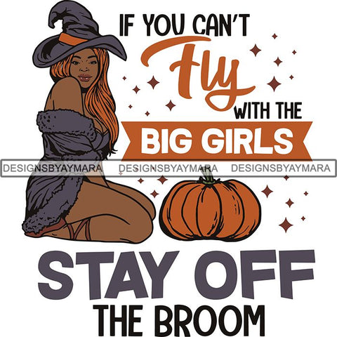 Afro Sexy Witches Halloween SVG Cutting Files For Silhouette Cricut and More