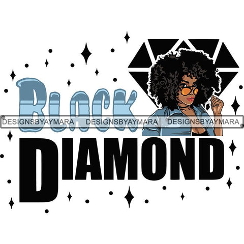 Melanin Popping Black Diamond Dope Nubian Black Girl Magic .SVG Cutting Files For Silhouette Cricut and More