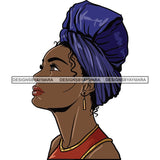 Beautiful Woman Turban Head Wrap Hairstyle SVG Files For Cutting and More!