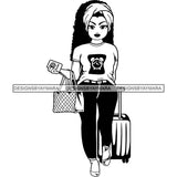 Lola Travel Vacation Getaway Black Proud Woman Traveling .SVG Cutting Files For Silhouette and Cricut and More!
