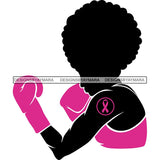 Strong Afro Woman SVG Cancer Survivor Cutting Files For Silhouette Cricut and More