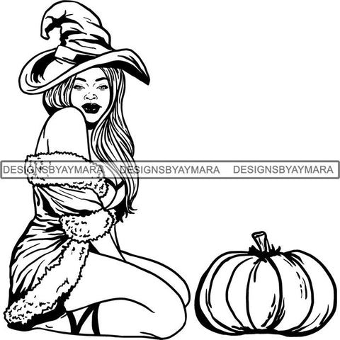 Afro Sexy Witches Halloween SVG Cutting Files For Silhouette Cricut and More