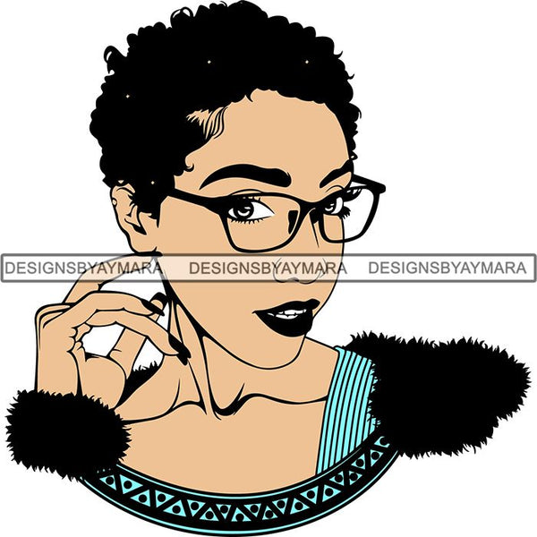 Afro Woman SVG Melanin Nubian Color Cutting Files