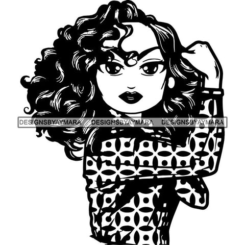 Afro Strong Classy Lola Flexing Believe in Yourself .SVG Cutting Files For Silhouette and Cricut and More!