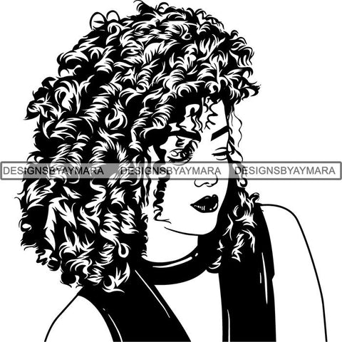 Afro Lady Black Goddess Melanin Dark Latina Morena SVG Files For Cutting and More!