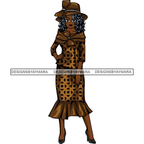 Afro Classy Lola Church Lady Glamour .SVG Clipart Vector Cutting Files For Circuit Silhouette Cricut and More!